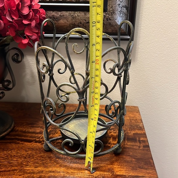 Candleholder ~ Metal with a Scroll Design - Picture 12 of 15